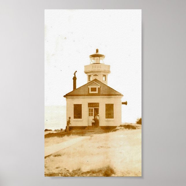 Vintage Lime Kiln Lighthouse Poster (Front)