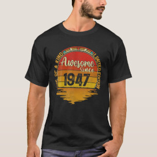 Vintage Limited Edition Awesome Since 1947 75Th Bi T-Shirt