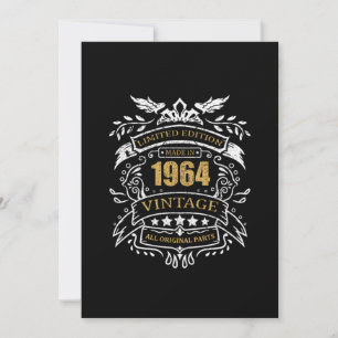 Vintage Limited Edition Made In 1964 Birthday Gift Invitation
