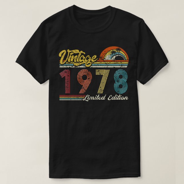 Vintage Limited Edition Vintage 1978 Birthday T-Shirt (Design Front)