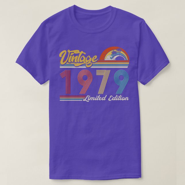 Vintage Limited Edition Vintage 1979 Birthday T-Shirt (Design Front)