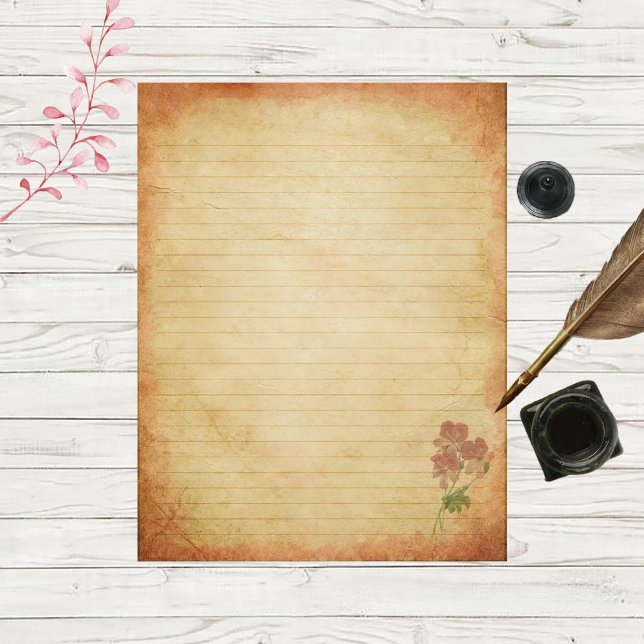 Vintage Lined Stationery (Vintage Lined Writing Paper)