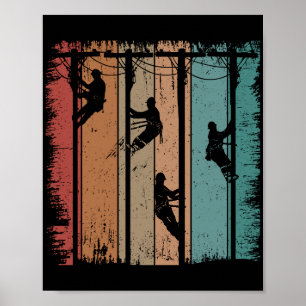 Vintage Lineman Father Electric Cable Lineman Poster