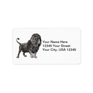 Vintage Lion Address Labels