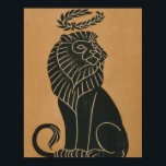 Vintage Lion Art Deco Illustration (1917) Poster<br><div class="desc">This is a vintage illustration of an art deco lion originally produced in 1917.</div>