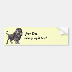 Vintage Lion Bumper Sticker