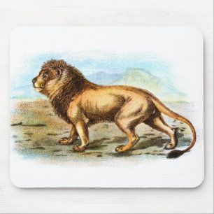 Vintage Lion Illustration Mousepad