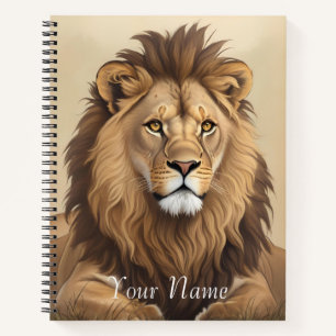 Vintage Lion Painting Notebook