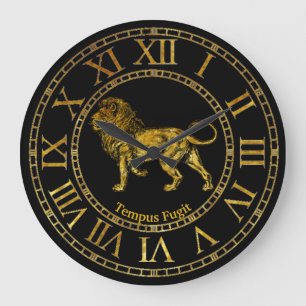 Vintage Lion Personalise Large Clock