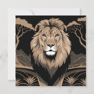 Vintage Lion Portrait