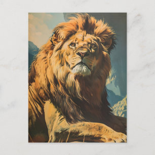 Vintage Lion Postcard