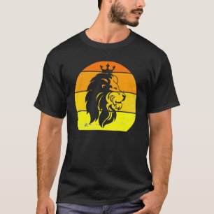 Vintage Lion Retro Lion Silhouette Animal 60s 70s T-Shirt