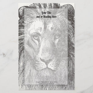 Vintage Lion Stationery