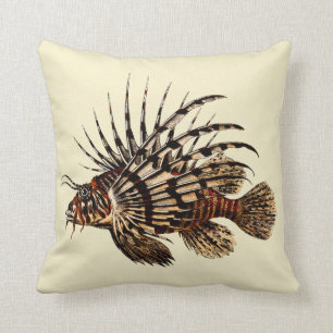 Vintage Lionfish Art Print Cushion