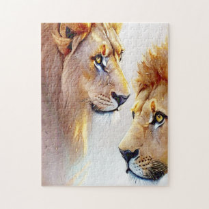 Vintage Lions Art      Jigsaw Puzzle