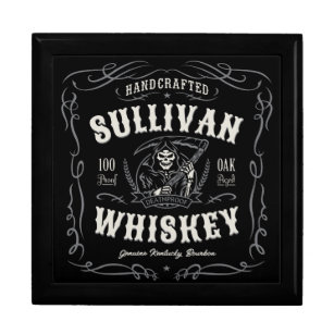 Vintage Liquor ADD NAME Old Grim Reaper Whiskey   Gift Box