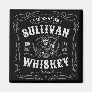 Vintage Liquor ADD NAME Old Grim Reaper Whiskey  Magnet