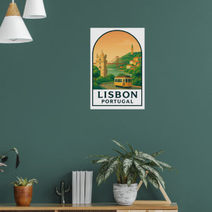 Vintage Lisbon Portugal – Retro Travel City Poster