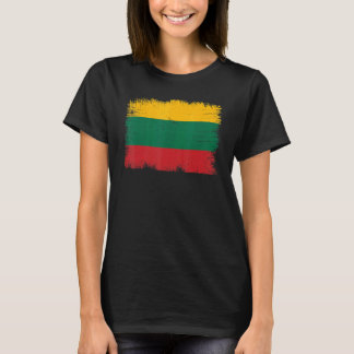 Vintage Lithuania Flag Lithuanian Independence Day T-Shirt