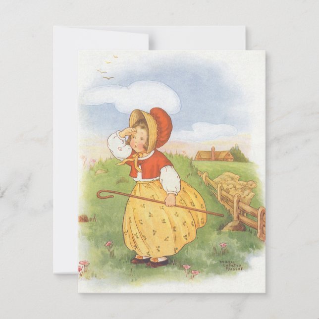 Vintage Little Bo Peep Mother Goose Nursery Rhyme (Front)