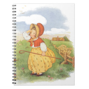 Vintage Little Bo Peep Mother Goose Nursery Rhyme Notebook