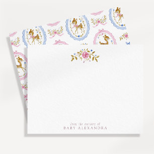 Vintage Little Fawn Nursery Note Card