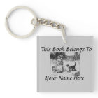Vintage Little Girl and Kitten Book Name Plate