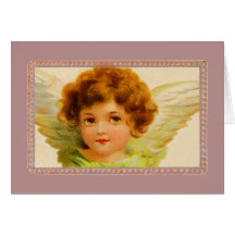 Vintage Little Girl Angel in Frame