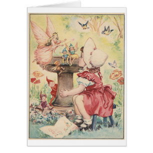 Vintage - Little Girl in Fairy Land,
