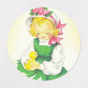 Vintage Little Girl Retro Cute