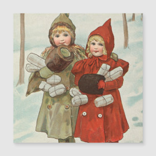 Vintage Little Girls with parcels