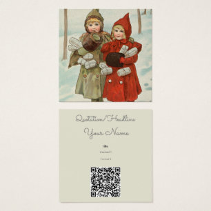 Vintage Little Girls with parcels