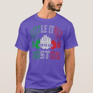 Vintage Little Italy Italian Flag Boston North End T-Shirt