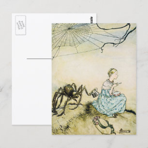 Vintage Little Miss Muffet by Arthur Rackham Postcard