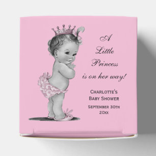 Vintage Little Princess Baby Shower Thank You Favour Box