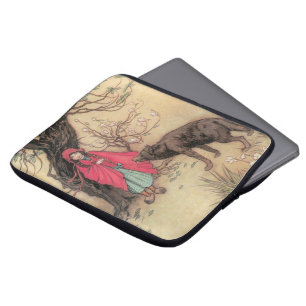 Vintage Little Red Riding Hood by Warwick Goble Laptop Sleeve
