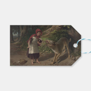 Vintage Little Red Riding Hood Fairy Tale Art Gift Tags