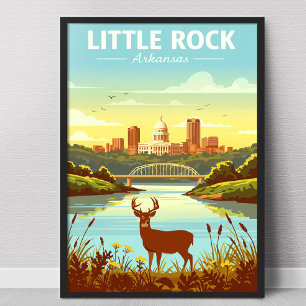 Vintage Little Rock Arkansas Poster