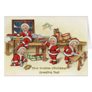 Vintage Little Santa Illustration
