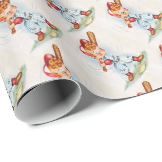 Vintage Little Slugger Baseball Wrapping Paper