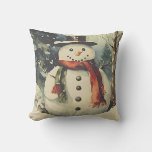 Vintage Little snowman Cushion
