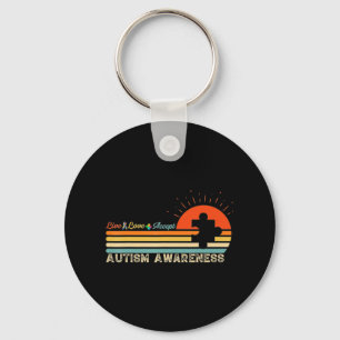 Vintage Live Love Accept Autism Puzzle Autism Awar Key Ring