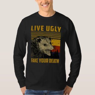 Vintage Live Ugly Fake Your Death Possum T-Shirt