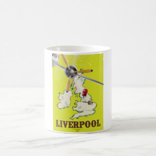 Vintage Liverpool Travel Poster Coffee Mug