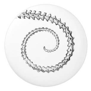 Vintage lizard skeleton ceramic knob