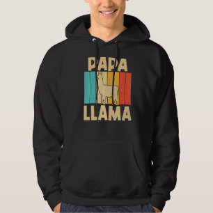 Vintage Llama For Dad Grandpa Men Alpaca Animal    Hoodie