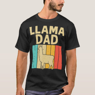 Vintage Llama For Dad Grandpa Men Alpaca Animal T-Shirt