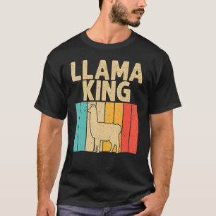 Vintage Llama For Men Grandpa Dad Alpaca Animal T-Shirt