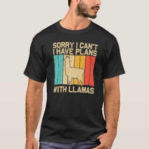 Vintage Llama For Men Women Kids Boys Girls Alpaca T-Shirt