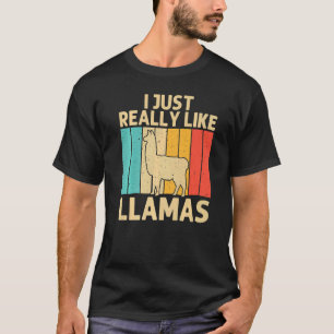 Vintage Llama For Men Women Kids Boys Girls Alpaca T-Shirt